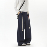 现货2025秋季复古撞色绑带男女运动休闲裤K2501-特P50，女装休闲裤，星座418-2