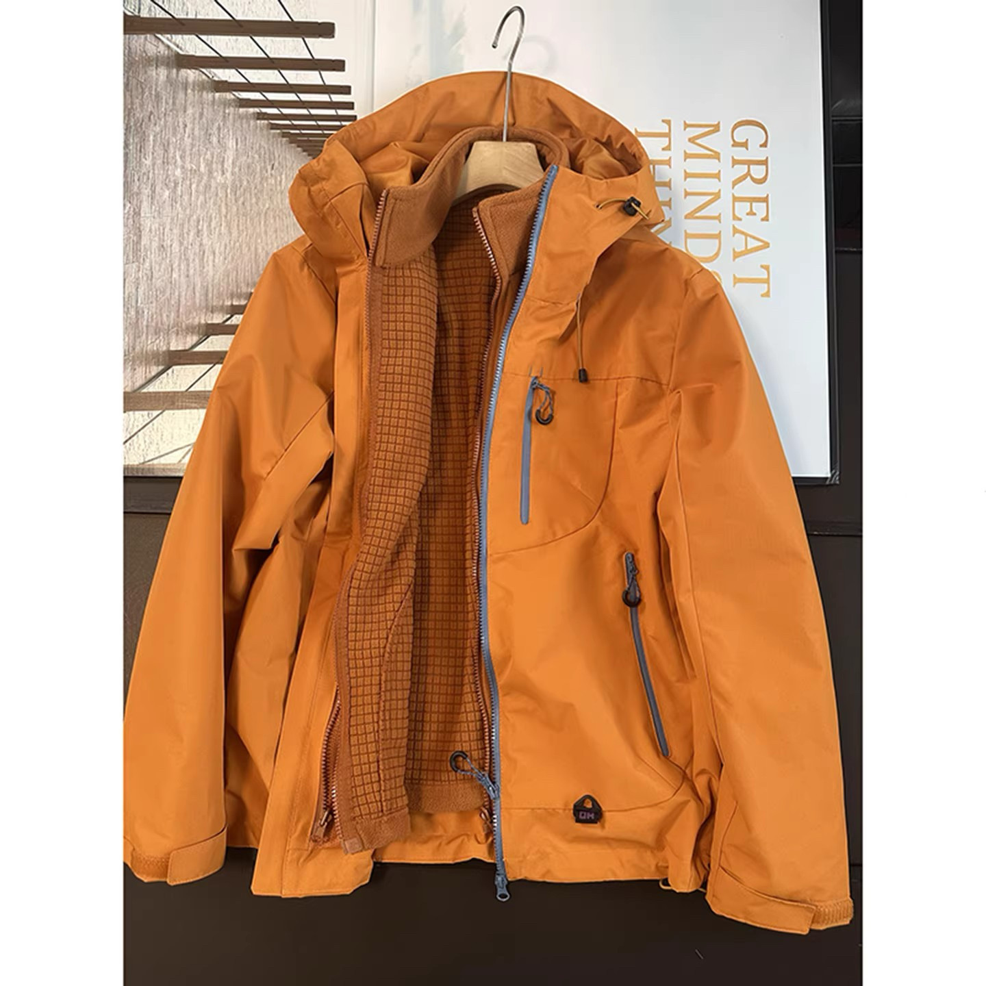 现货网图高品质户外三合一防风防水冲锋衣外套M25602-特P100，男装夹克，星座418-2