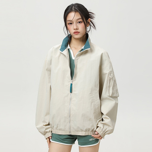 2026春季新款美式复古撞色翻领夹克JK2699860-P65图片