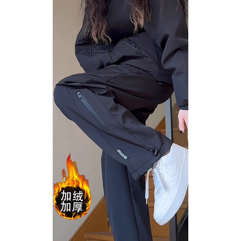 有现货2025秋季登山冲锋裤男女休闲防水工装裤K2470-P38加绒P45,男装工装外套,星座418-2