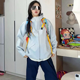 2026春季新款多巴胺情侣连帽户外防风防水冲锋衣夹克JK2588-特P58，男装夹克，星座418-2