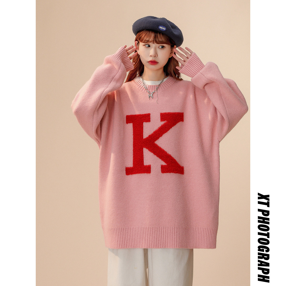 2023 Autumn/Winter Thickened Towel Embroidered Pullover Sweater Casual Couple Knitwear MY300-P68_voghion.com