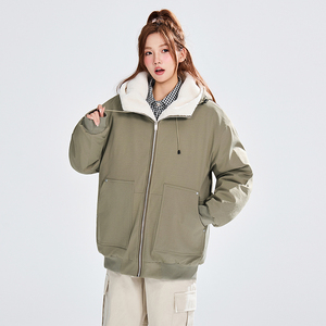 现货MY258854-特P85 2025冬季男女情侣休闲复古座山雕连帽棉服图片