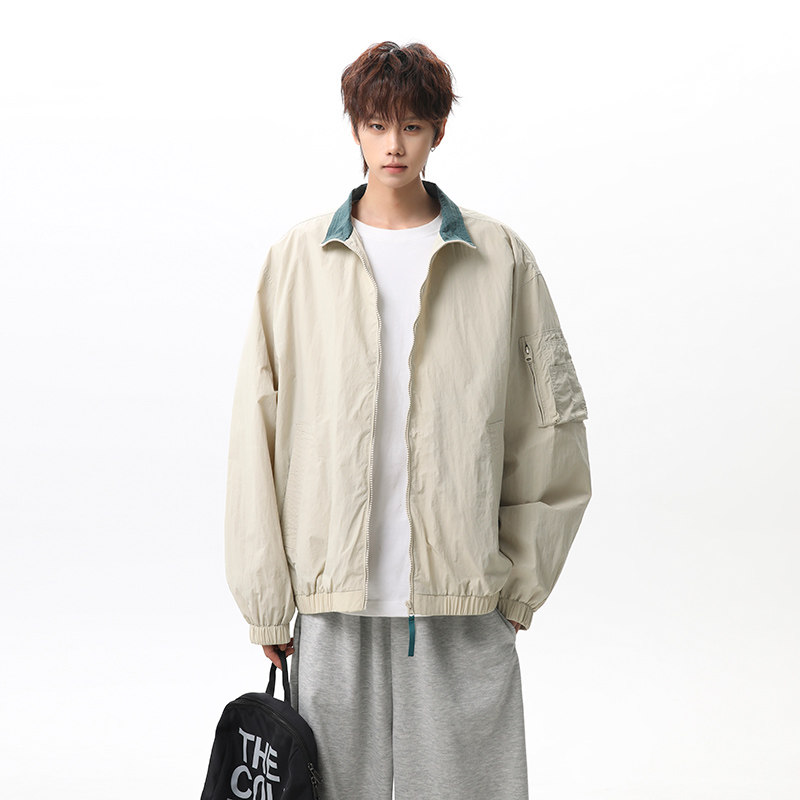 2026春季新款美式复古撞色翻领夹克JK2699860-P65，男装夹克，星座418-2