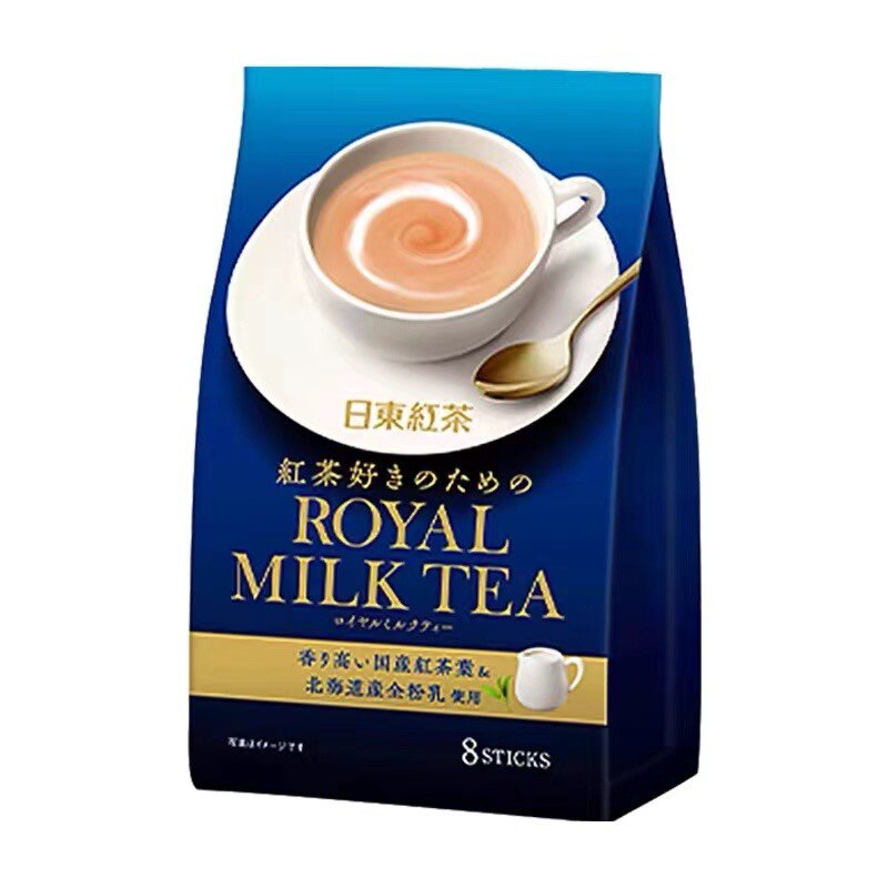 日本进口日东红茶北海道牛乳原味奶茶抹茶味白桃味草莓味冷热冲饮