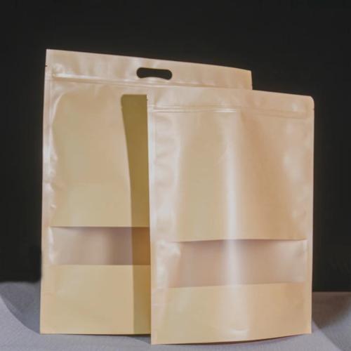 牛皮纸自封袋半透明茶叶开窗包装