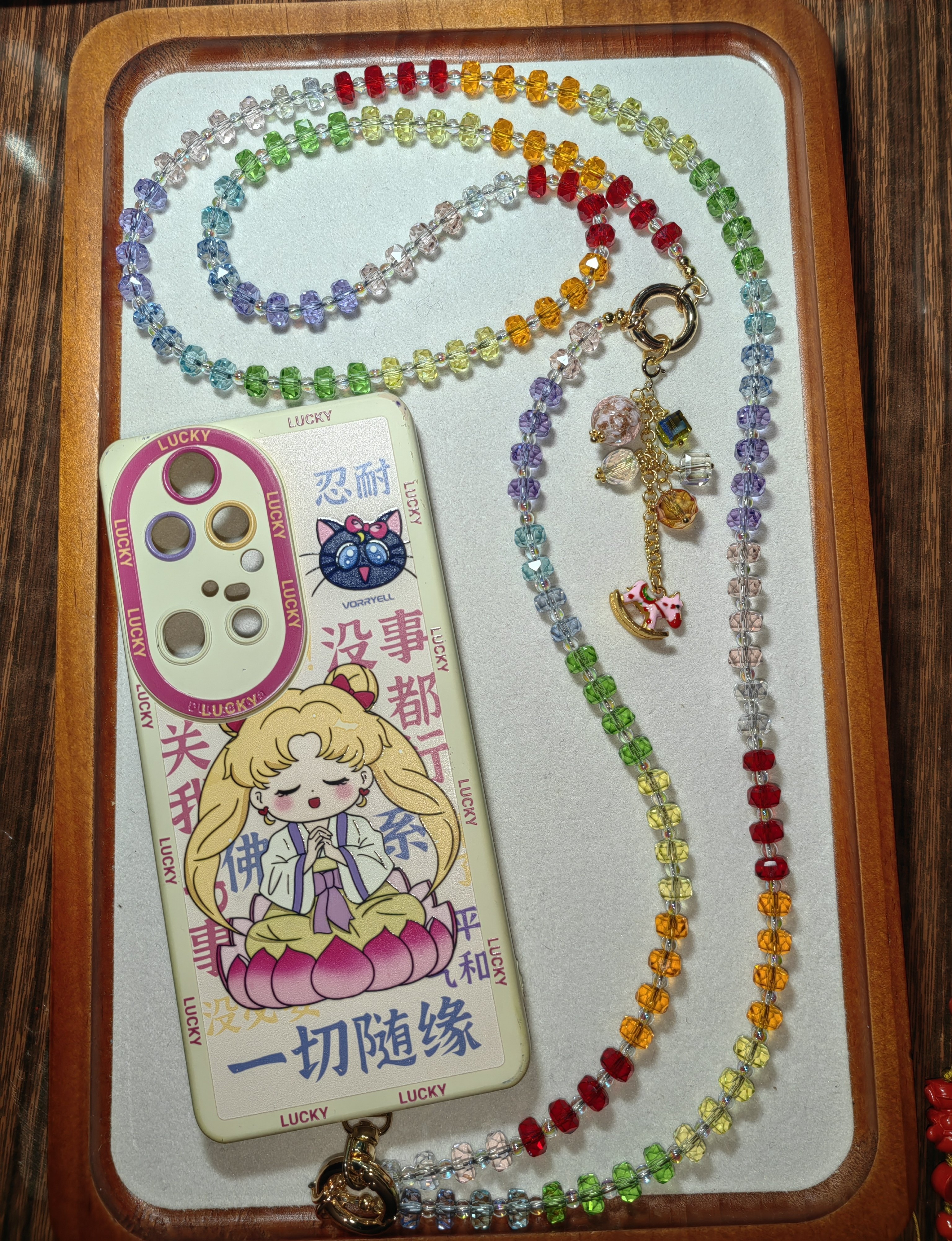 A&M不撞款原创精致可爱施华洛进口水晶小提溜手机链包包挂件饰品