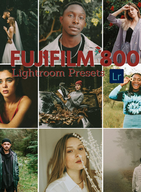 LR预设富士fuji800温暖复古扫街室内外肖像风景旅行lightroom滤镜