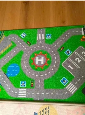 国内宜家代购斯多博 地毯绿色75x133 厘米儿童地毯地垫