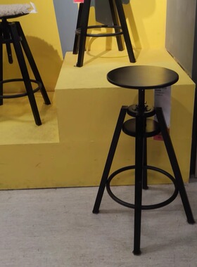国内宜家达夫利 吧台凳黑色63-74 厘米济南代购