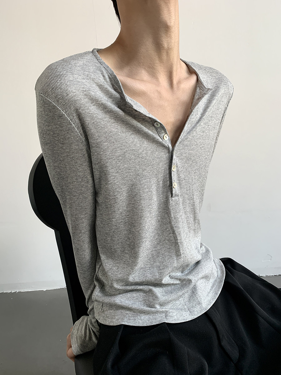 MION Lyocell Tencel Henley: Brisbane Beach Softness, Unisex - Main product image from Taobao