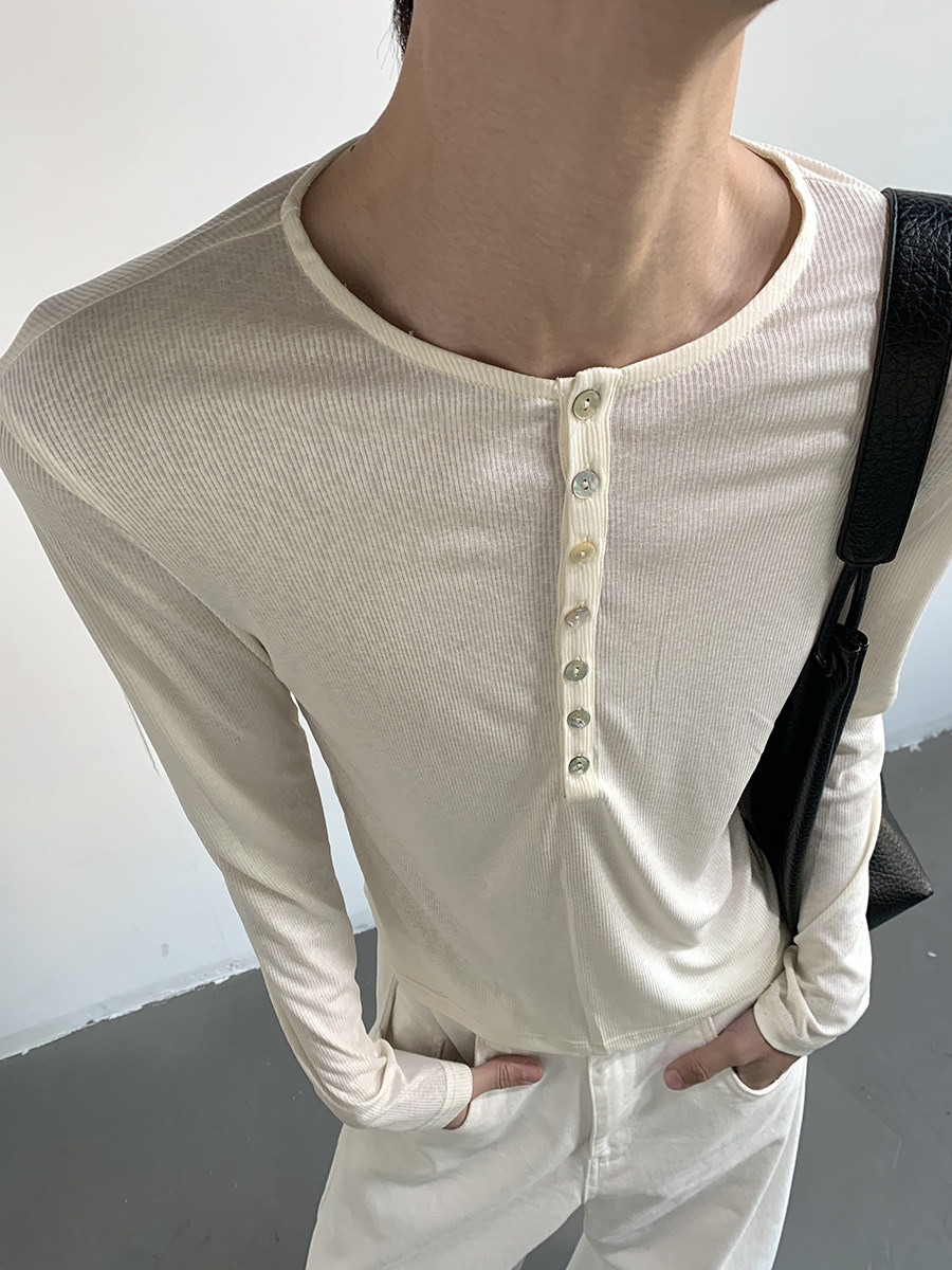 MION Lyocell Tencel Henley: Brisbane Beach Softness, Unisex - Product image 4