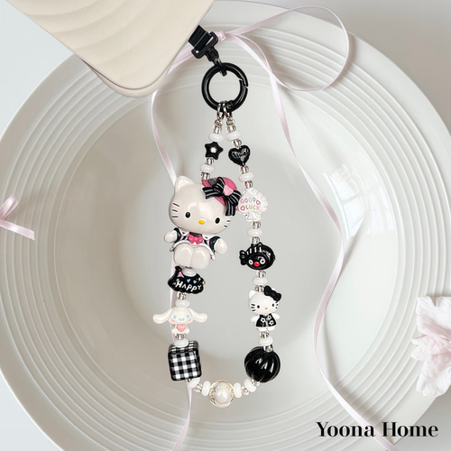 HelloKitty甜甜笑萌粒手机链