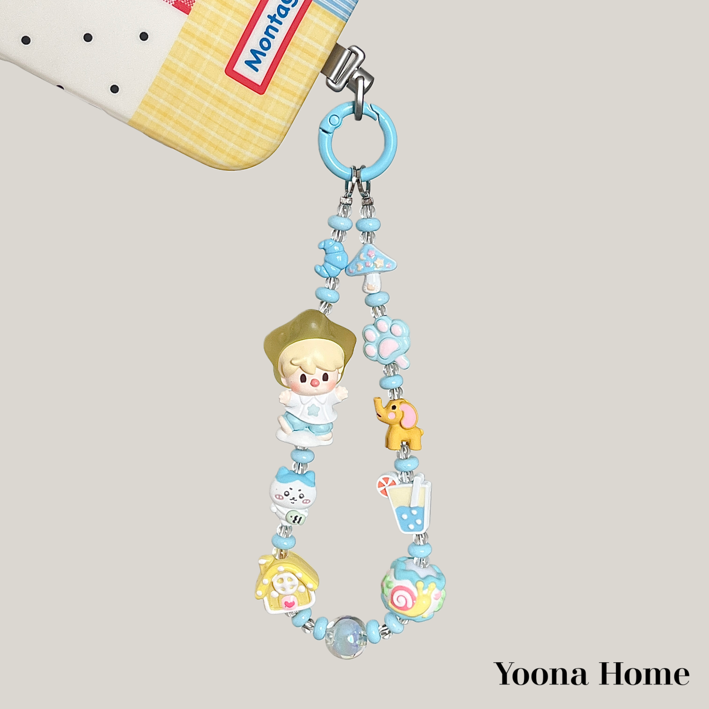 芝士脑袋小甜豆萌粒手机链挂绳