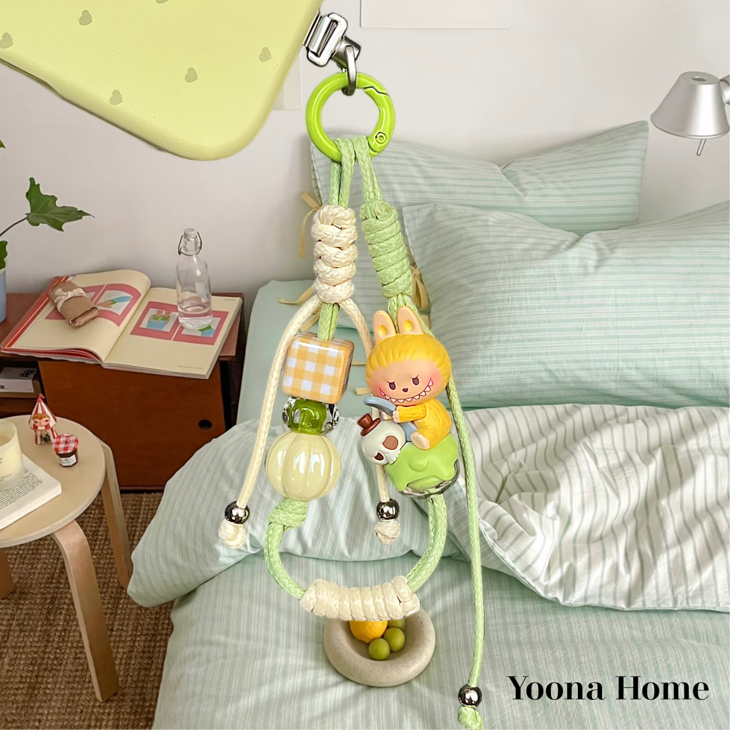 拉布布抹茶萌粒可提手机链挂绳