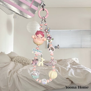 原创高品质白宝石草莓SP锆石水钻高级品质泡泡玛特萌粒手机链挂绳