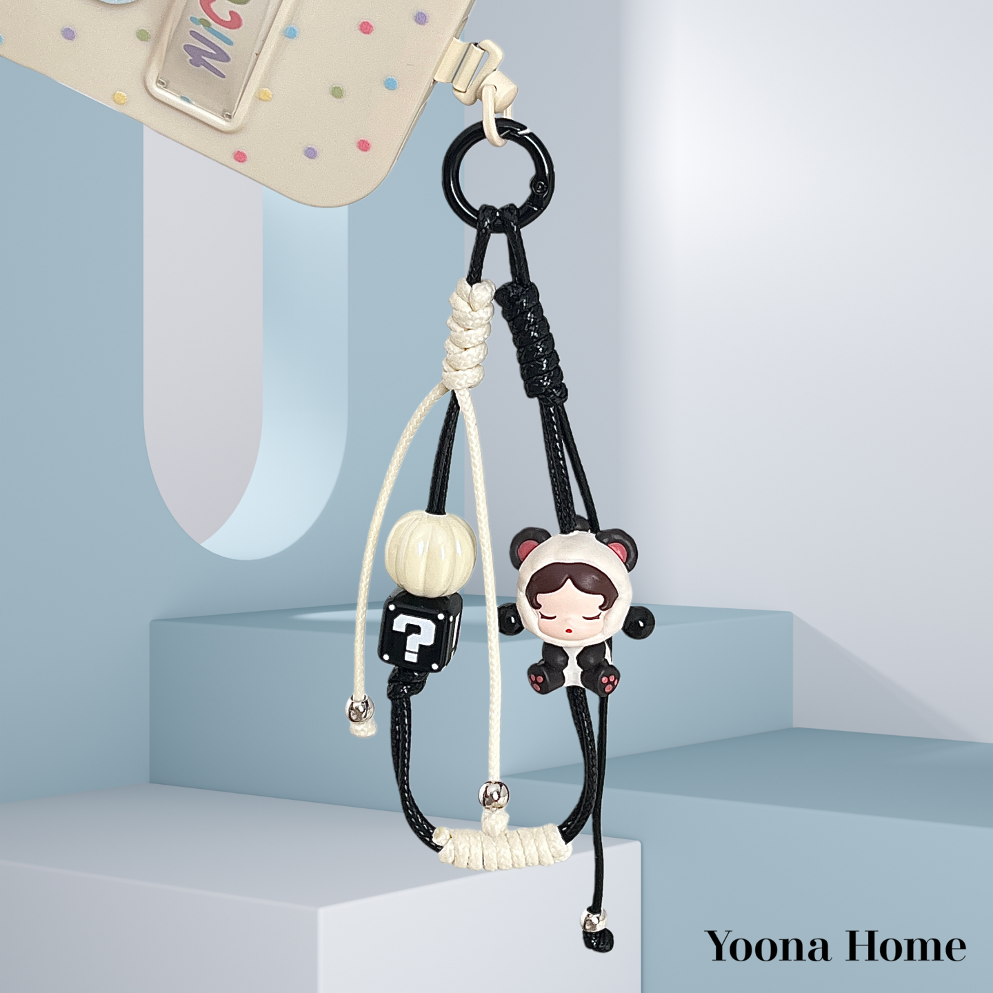 正版熊猫SP萌粒可手提手机链挂绳