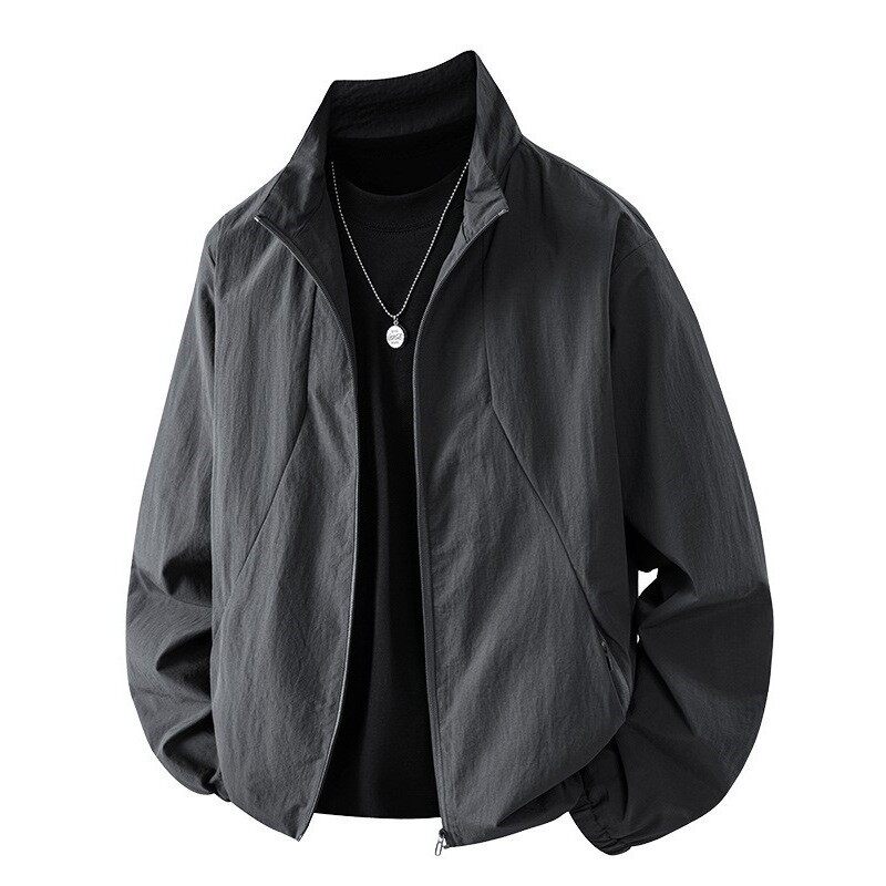 Mostarsea~夹克男秋季新款休闲棒球领青年大码外套百搭潮流飞行服