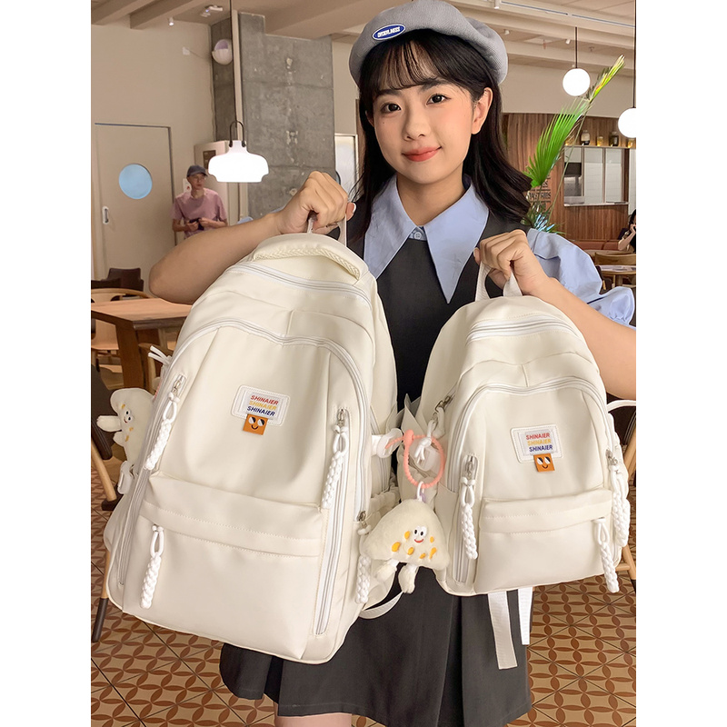 法国儿童书包女生学生初中生大容量多层背包高中大学生旅行双肩包