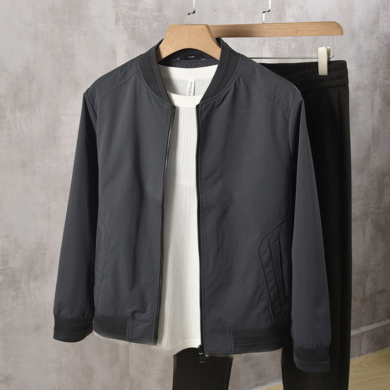 棒球服外套男款2025新款春秋冬季休闲拉链开衫帅气飞行员夹克男士
