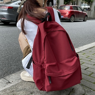 法国MKHEBN书包女日系ins风简约大学生双肩包初中旅行背包大容量