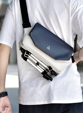 法国专柜MKDN休闲斜挎包男士潮牌多功能通勤邮差包高级感便携男包