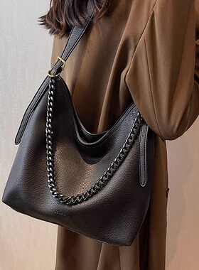 法国MKBM高端新款时尚大容量通勤斜挎包轻奢百搭单肩托特包软皮包