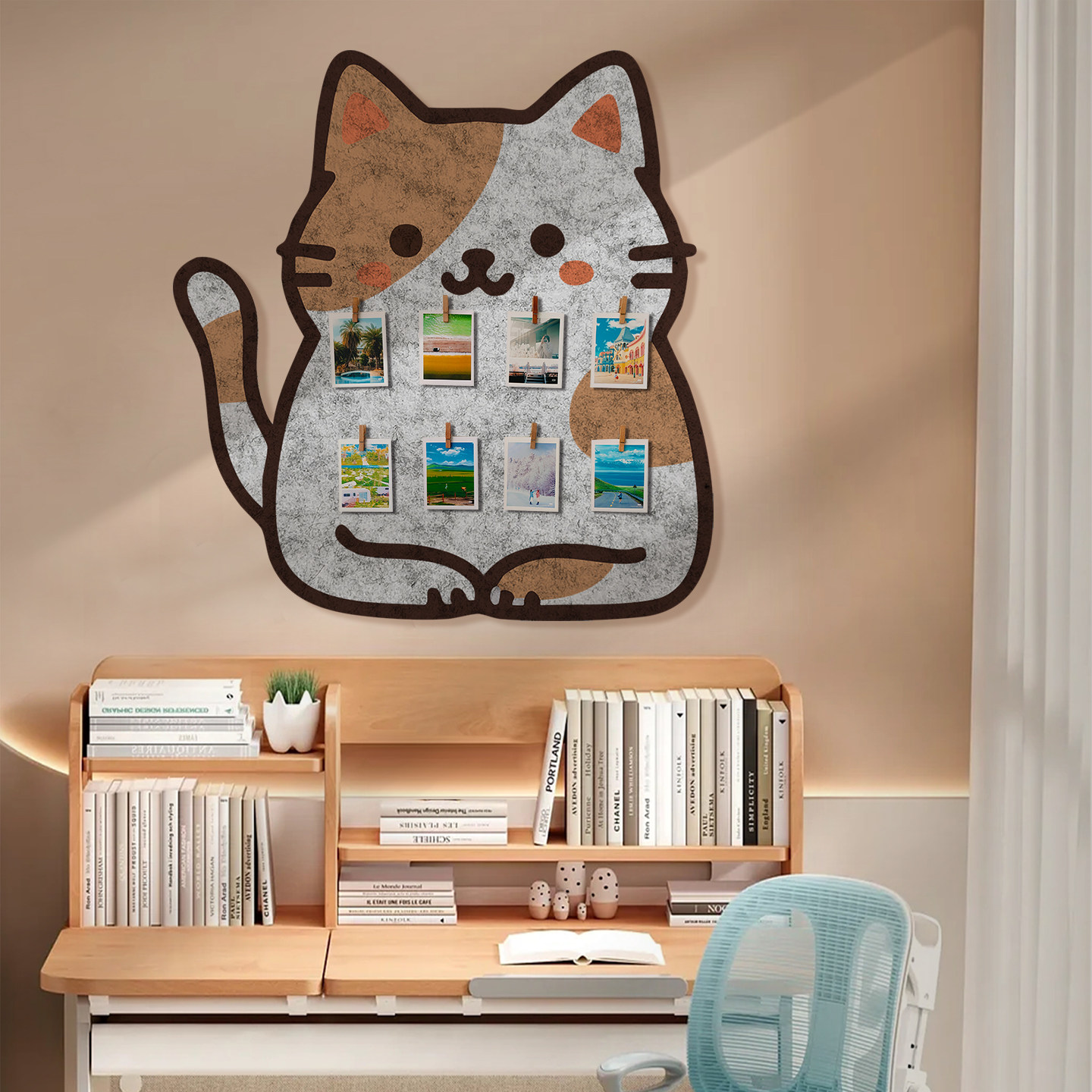 萌系胖猫咪毛毡照片墙少女心卧室墙面装饰网红打卡墙照片墙展示板,文具电教/文化用品/商务用品,软木板/照片板/毛毡板,淘宝优惠券,粉丝福利购,淘宝优惠卷