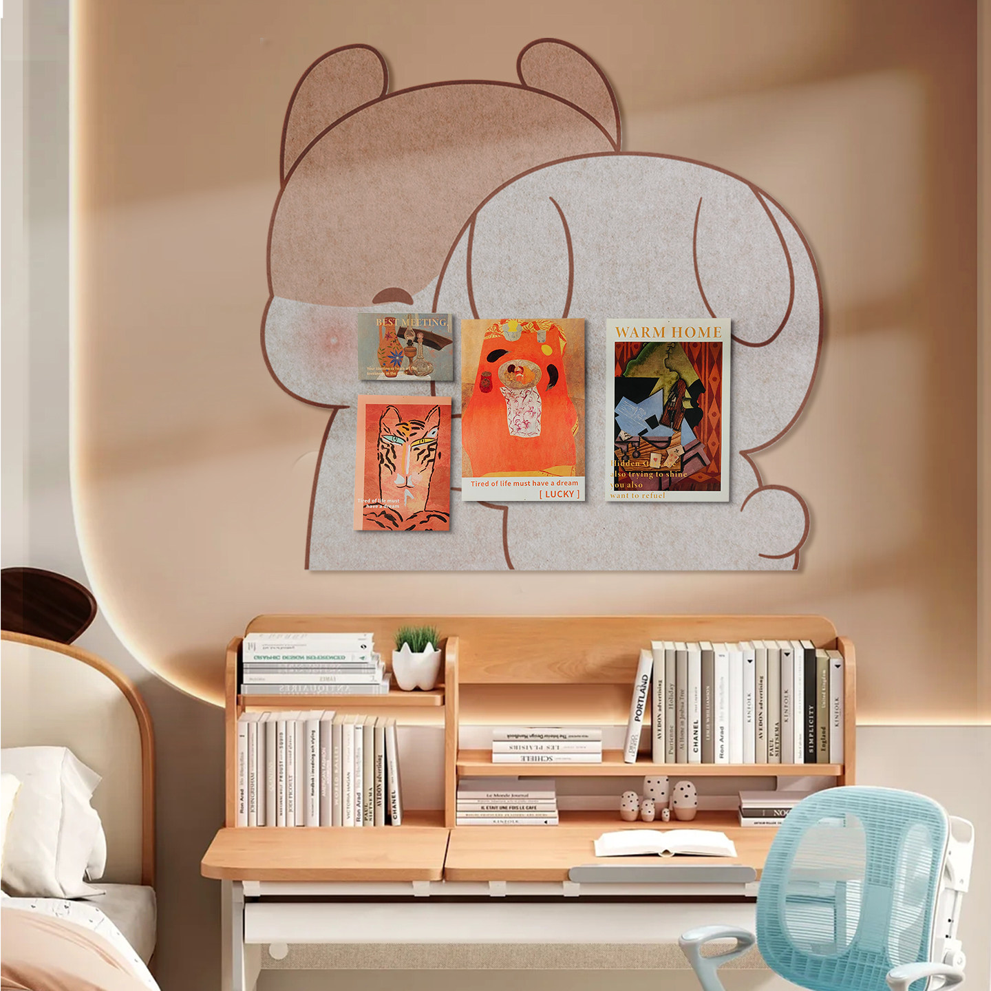 萌趣毛毡板自粘墙贴创意墙面装饰布置背景墙收纳儿童房挂墙童趣风,文具电教/文化用品/商务用品,软木板/照片板/毛毡板,淘宝优惠券,粉丝福利购,淘宝优惠卷