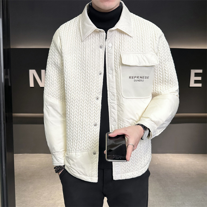 冬季男士轻薄款衬衫领羽绒服外套D248-YR8286-P220,男装衬衫,电商D248