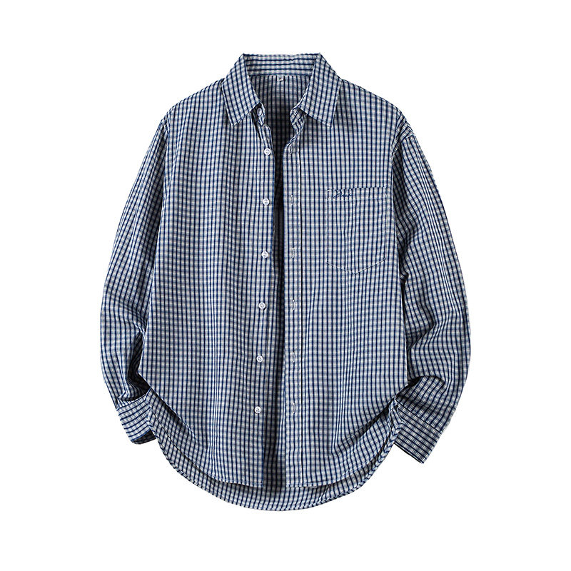 春季上新格子长袖衬衫外套MS36-P85，男装衬衫，电商D248