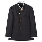 新中式风j假两件西装外套D248-003-P155，男装民族服装，电商D248