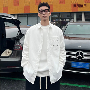 抖音直播玛吉拉长袖衬衫外套男D248-6089-P110图片