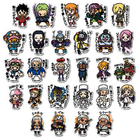 日本B-Side Label海贼王ONE PIECE路飞 佐罗防水防UV贴纸 航海王4