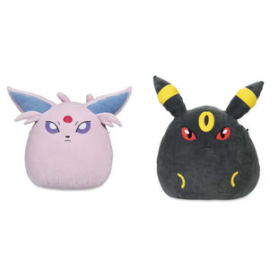 Jazwares宝可梦Squishmallows系列太阳伊布月亮伊布毛绒 抱枕