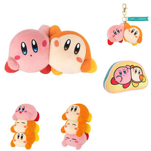 三英贸易星之卡比play with瓦豆鲁迪系列脸颊相贴毛绒挂件抱枕