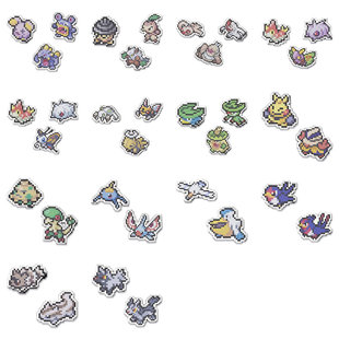 美版宝可梦中心像素系列金属胸针咕妞妞橡实果懒人獭盾甲茧甲壳茧