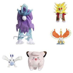 美版宝可梦中心原创系列毛绒 波荡水 破空焰 凤王 洛奇亚 皮皮