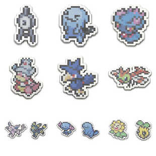 美版宝可梦中心像素系列金属胸针未知图腾果然翁梦妖呆呆王黑暗鸦