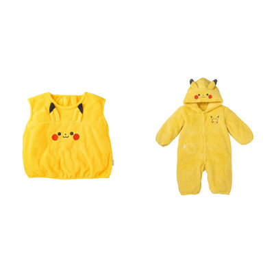 犬印本铺宝可梦monpoke母婴系列婴儿宝宝 皮卡丘罩衣 连身裤