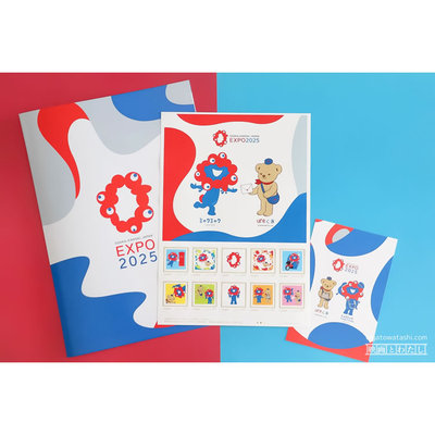 EXPO大阪关西世博会吉祥物 脉脉 邮票 会场限定款Posukuma邮政熊