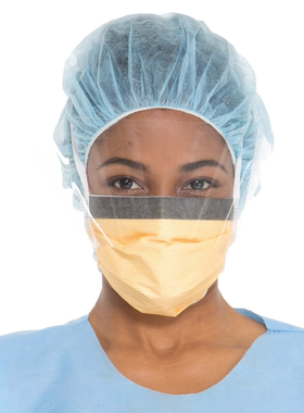 美国Halyard ASTM3级防飞沫泼溅超轻薄透气集成护目板口罩N95