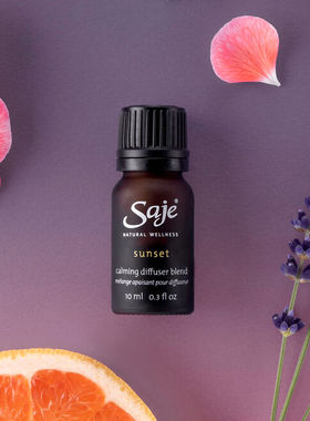 加拿大原装SAJE莎爵SUNSET落日香薰精油10ml包邮