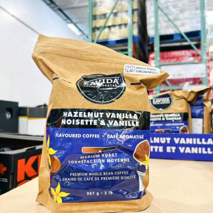 加拿大原装Zavida香草榛子味中度烘焙咖啡豆907g