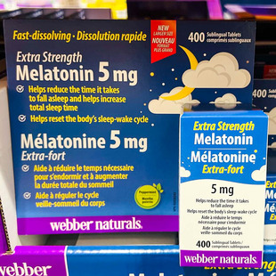 加拿大原装Webber伟博褪黑素美乐通宁含片5mg 400粒