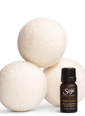 加拿大Saje莎爵LAUNDRY LOVE洗衣之爱羊毛球洗衣香薰精油10ml套装