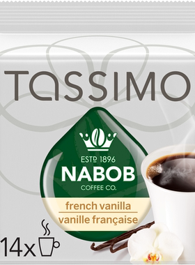 加拿大原装TASSIMO胶囊咖啡NABOB法式香草咖啡14粒适用博世咖啡机