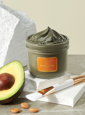 贝佳斯绿泥清洁面膜涂抹式泥膜深层清洁212g送海绵面膜棒