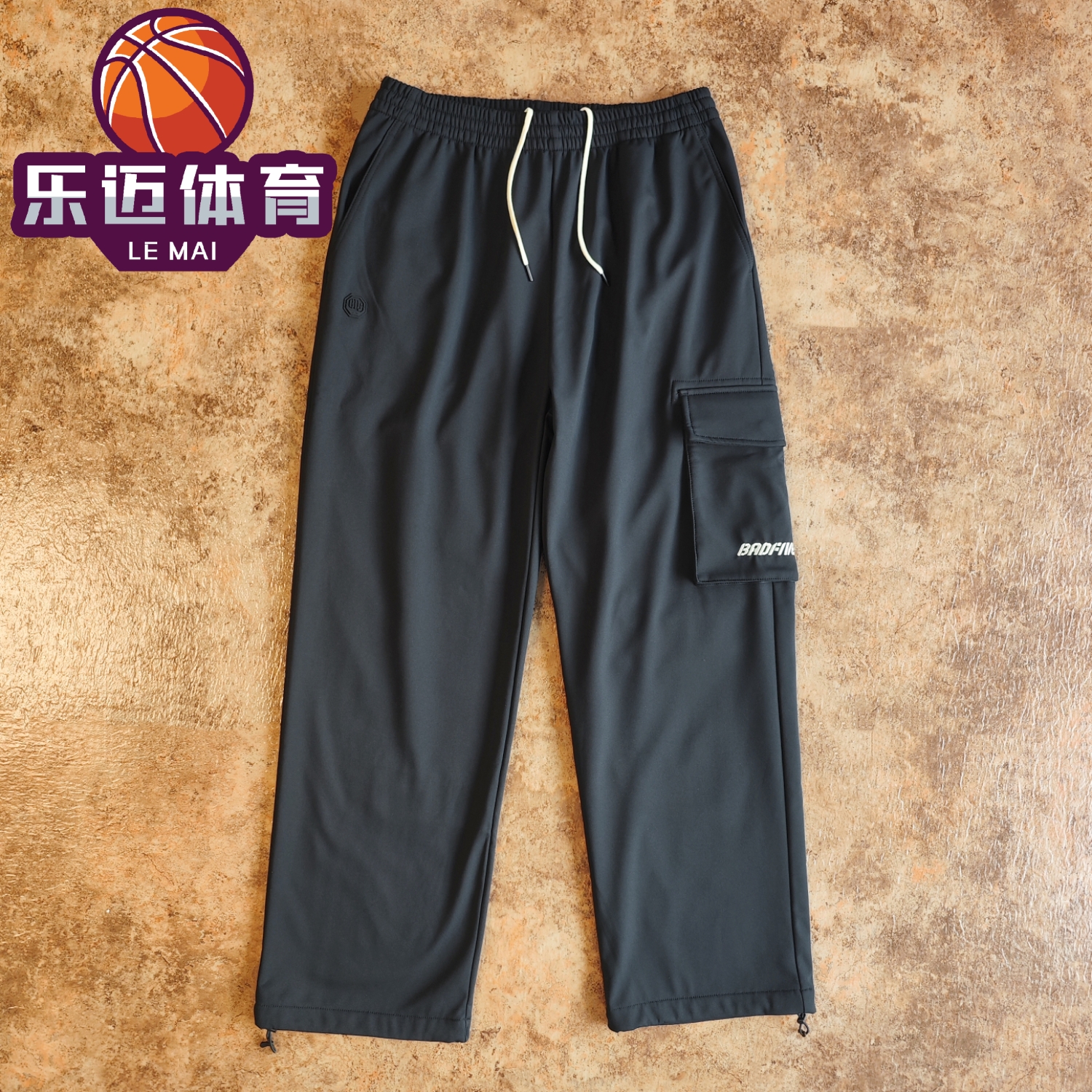 李宁反伍运动加绒保暖宽松长裤