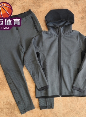 李宁CBA球员同款专业篮球男子开衫连帽卫衣出场外套长裤AWDSC13-1